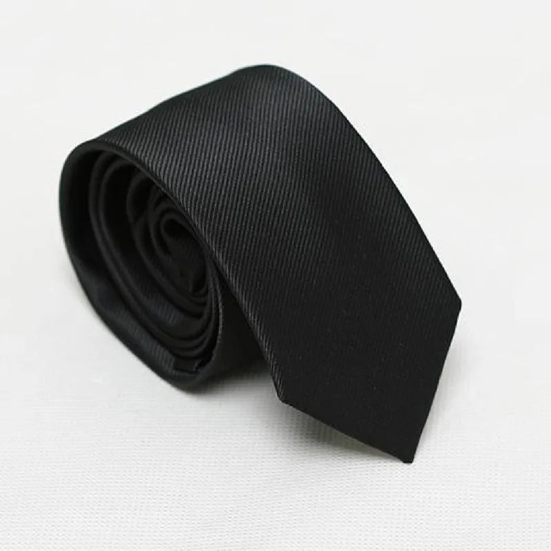 Men Slim Ties Red Neck Skinny Tie Solid Narrow Neckties 6cm width