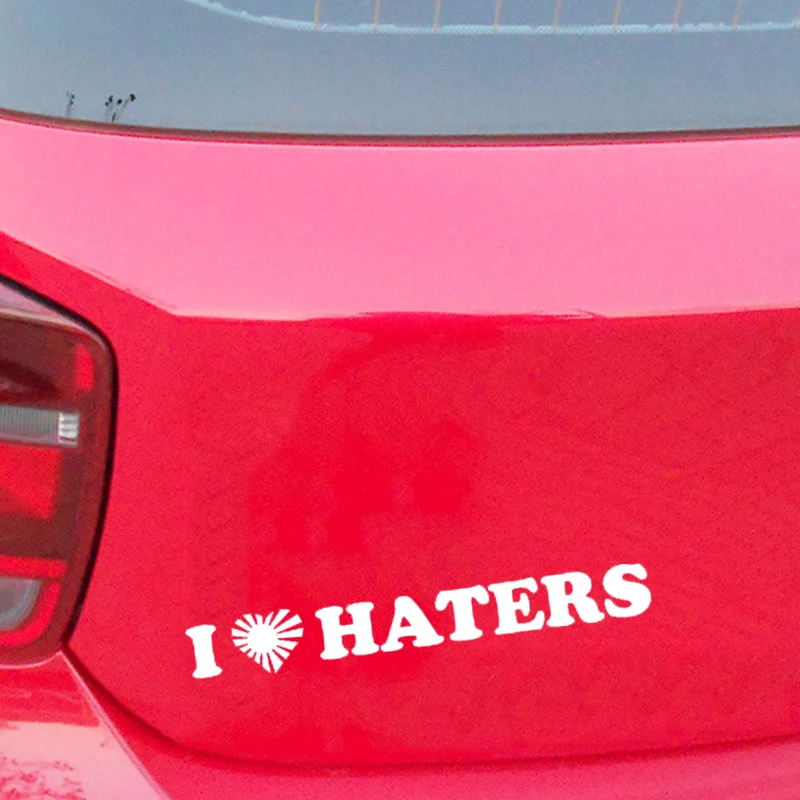 Наклейка I Love Haters JDM наклейка на автомобиль грузовик окно креативные