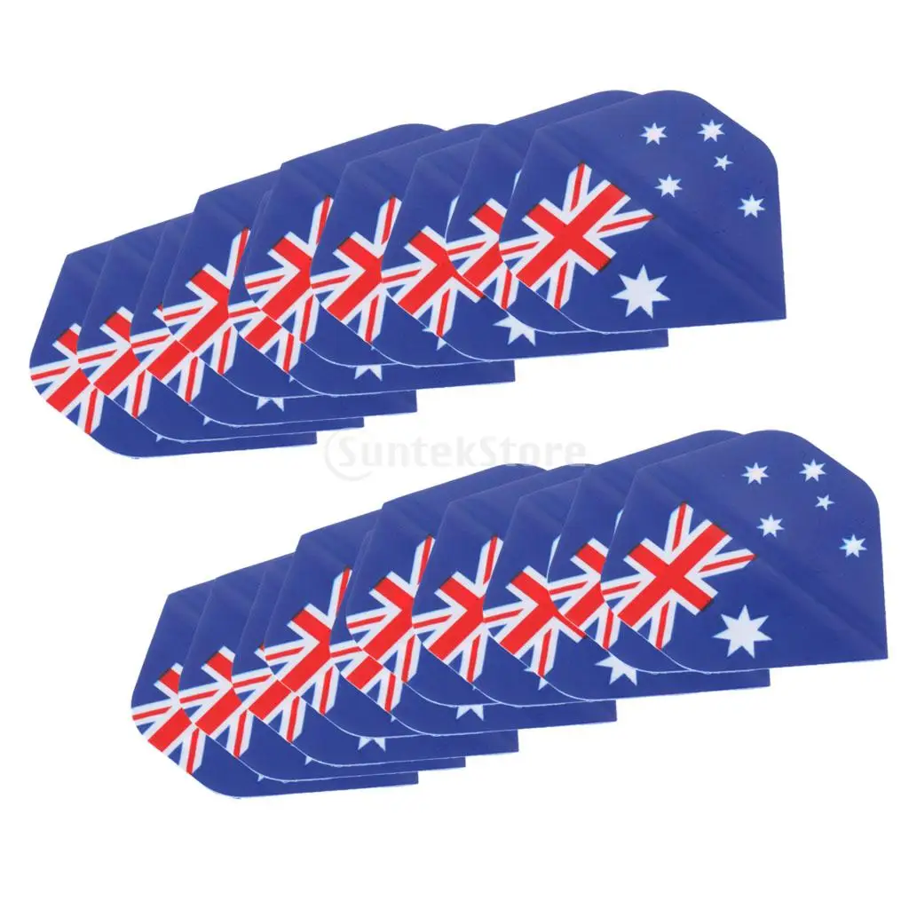 20 pieces Standard Dart Flights Professional Darts Accessories National Flag Design