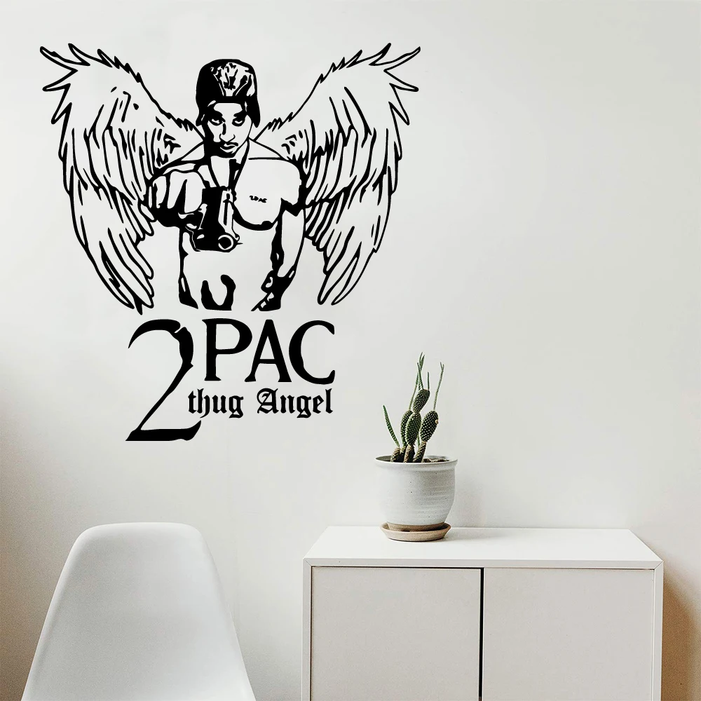 

Diy 2pac thug angel Vinyl Kitchen Wall Stickers Wallpaper Nursery Room Decor Background Wall Art Decal