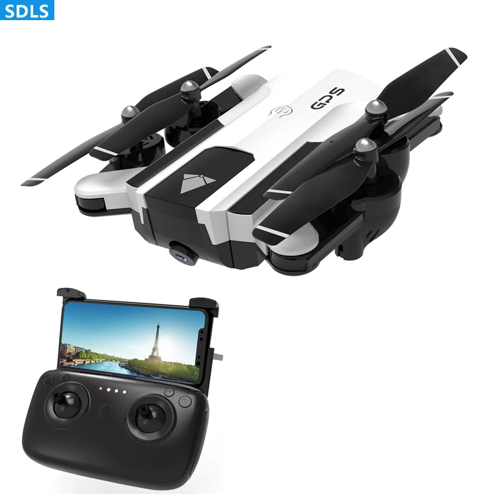 

Foldable 2.4G RC Drones 720P WIFI FPV Optical Dual Camera Altitude Hover Auto Return RC Helicopter Gestures Control Quadcopters