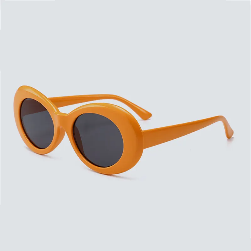 Oulylan plout очки NIRVANA Круглые Солнцезащитные очки в стиле Курта Кобейна для женщин и мужчин брендовые дизайнерские ретро солнцезащитные очки UV400 - Цвет линз: Оранжевый