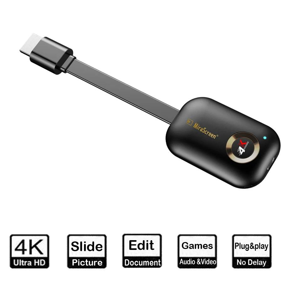 Mirascreen G9 Plus 2,4G/5G 4K Miracast беспроводной DLNA AirPlay HDMI tv Stick Wifi дисплей ключ приемник для IOS Android windows