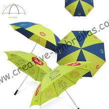 По морю, 14 мм металлический вал и двойные рифленые ребра, ручной зонтик для гольфа на открытом воздухе, антикоррозийный, рекламный Подарочный зонтик