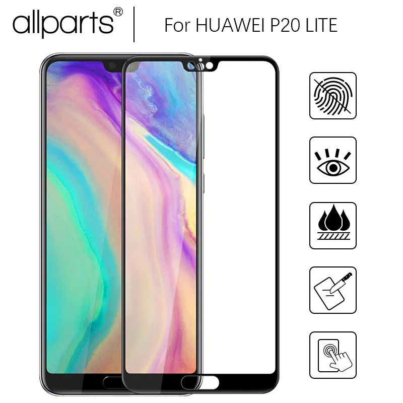 

5D Curved Edge Full Covered For Huawei P20 Lite Tempered Glass Screen Protector
