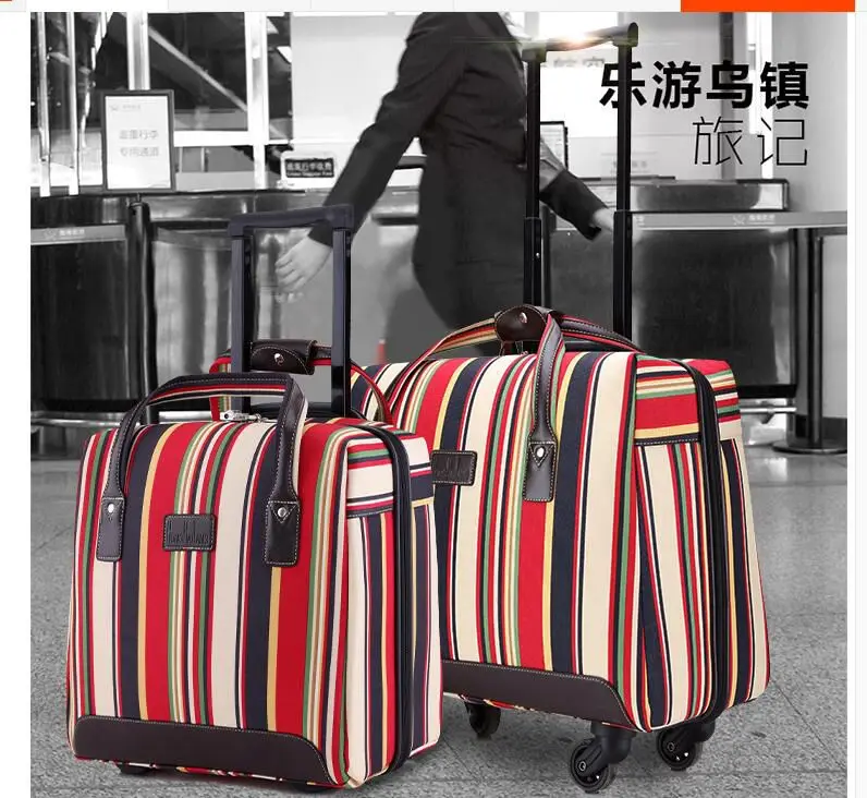 Женская сумка на колесиках, сумка для багажа, рюкзак для багажа, 18 дюймов, дорожные сумки, каюта чемодан, Портативная сумка