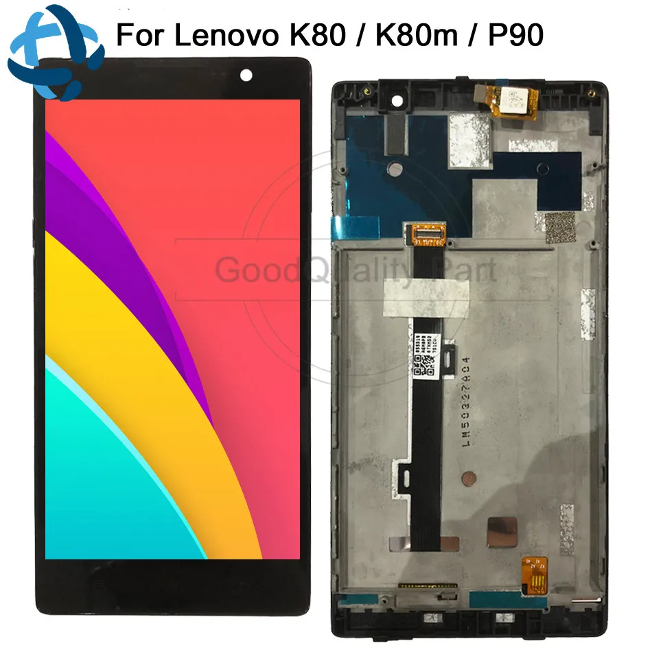 

5.5" For Lenovo K80 K80M LCD Display Touch Screen Digitizer With Frame Assembly Display For Lenovo P90 LCD Replacement Parts