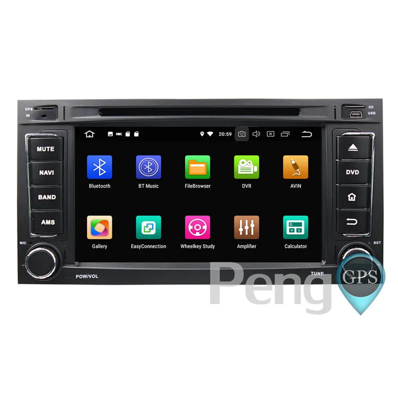 Sale 2 Din Android 8.0 Car CD DVD Player 8Core GPS Navigation for VW TOUAREG MULTIVAN 2002-2012 Stereo 1080P HD Screen Autoradio 6