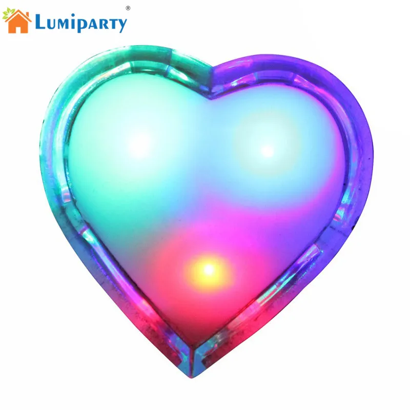 

Adeeing 1pcs Romantic Heart Shape LED Night Light 3 Colors Wall Lamp Home Bedroom Decor US Plug