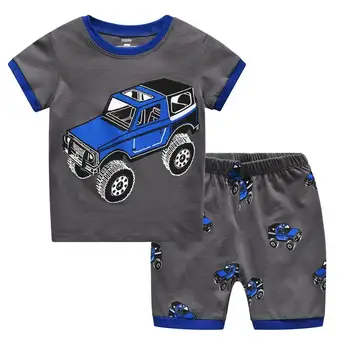 

Boys Cotton Shorts 2 Piece Pajama Set Cute Truck Pajamas Holiday Pyjamas, Boys Shortie PJs Set Sleepwear Gifts for Boys