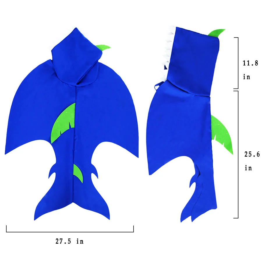 70*70 cm SPECIAL Realistic Shark Costume With Tail For Children's Suits Hat Cosplay Brand Marine Dance Show Accessory Purim Toys