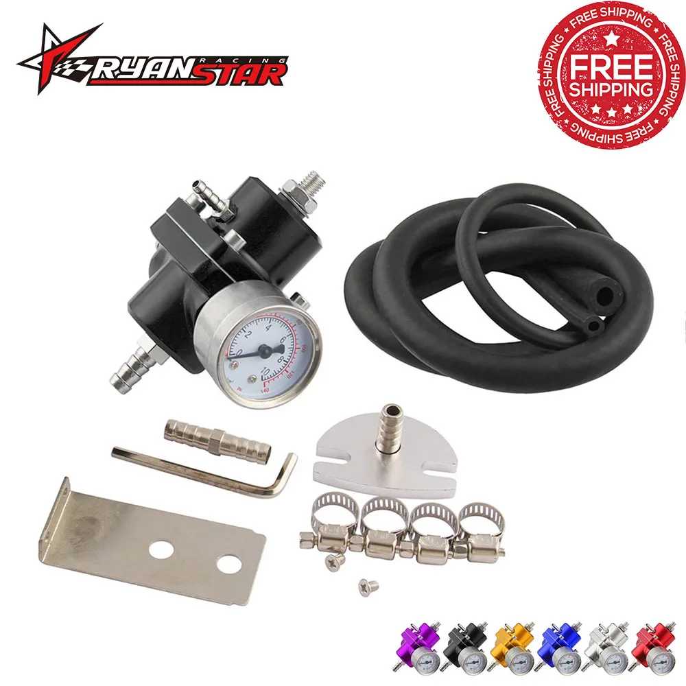 FREE SHIPPING Adjustable FueL Pressure Regulator FPR 0 140 Psi Oil