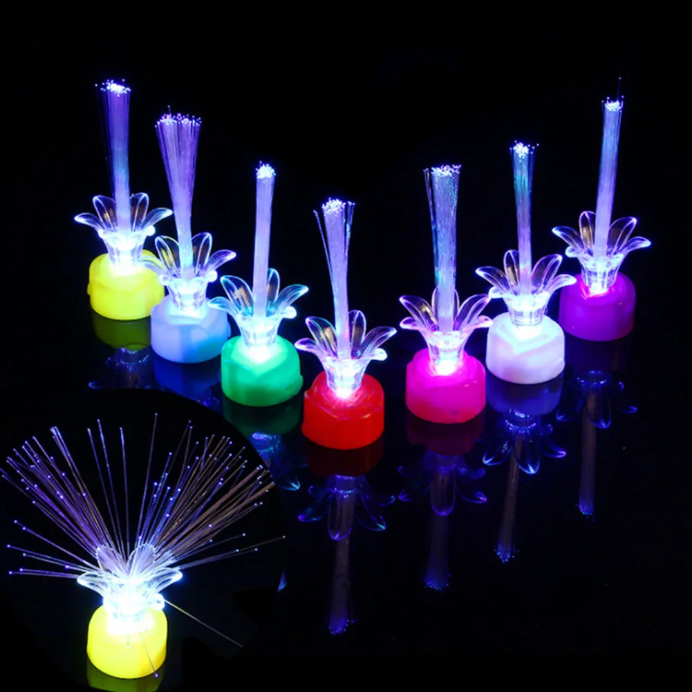 New Light Up Bright Colorful Change Led Flashing Fiber Optic Lights Kid