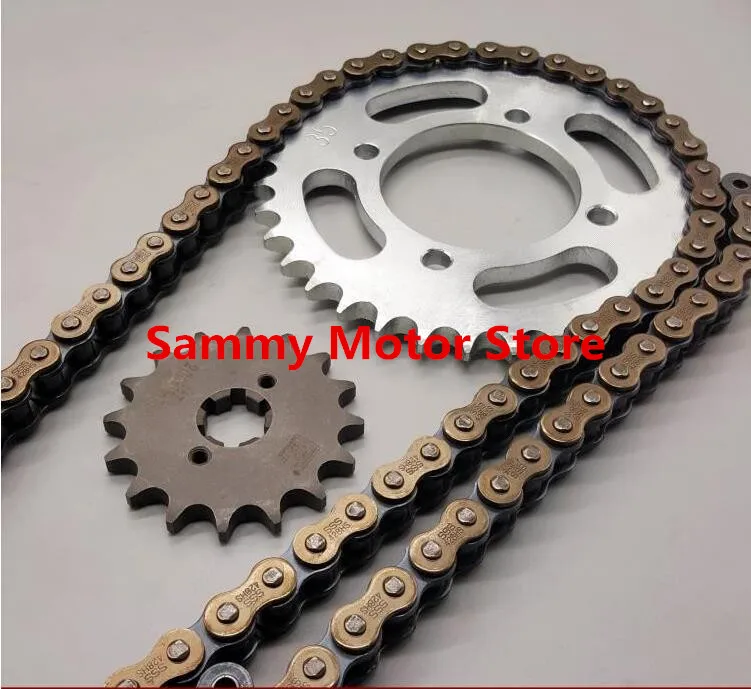 LYM110 2/C8 Roller Motorcycle Chain With 35T 15/16T Front Rear