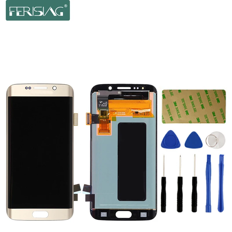 

AAAA+ AMOLED For SAMSUNG Galaxy S6 edge S6EDGE G925 G925 LCD Display Touch Screen Digitizer Replacment S6 edge Mobile Phone LCDs