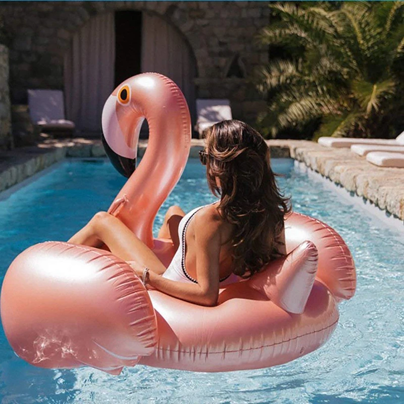 Розовое золото/розовый надувной бассейн-Фламинго поплавок для взрослых детей надувной матрас для плавания идеально подходит для летних вечеринок бассейна
