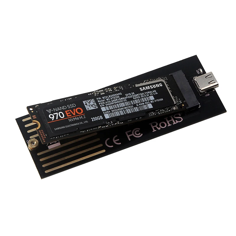  M schlüssel M.2 SSD Tragbare Mobile Box USB 3.1 zu NVMe M2 slot HDD gehäuse für Intel 760 P 960 EVO