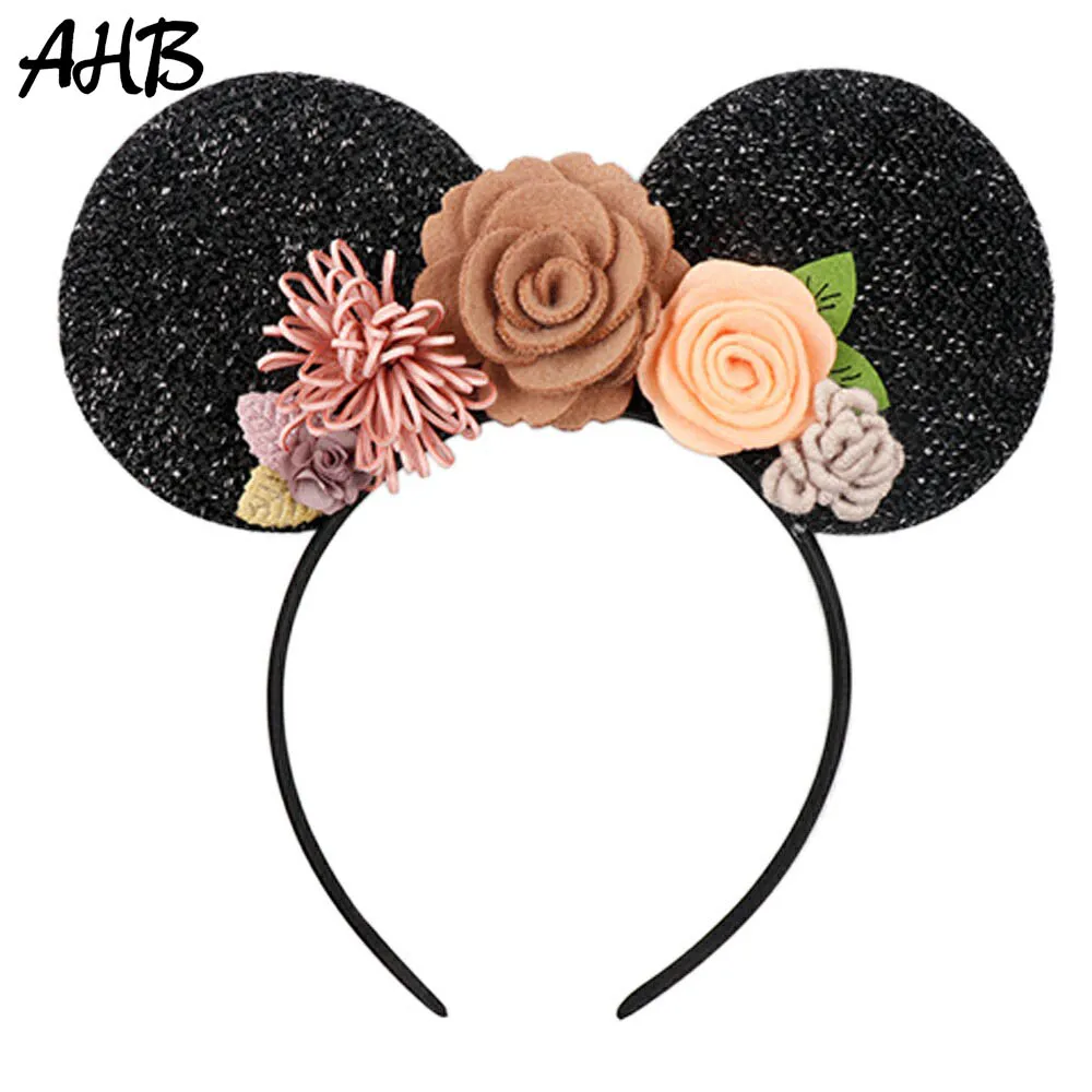 

AHB 1Pc Fashion Flower Hair Band for Girls Children's Headbands Summer Holiday Mouse Ears Hairband Hair Hoop Hair Accessories