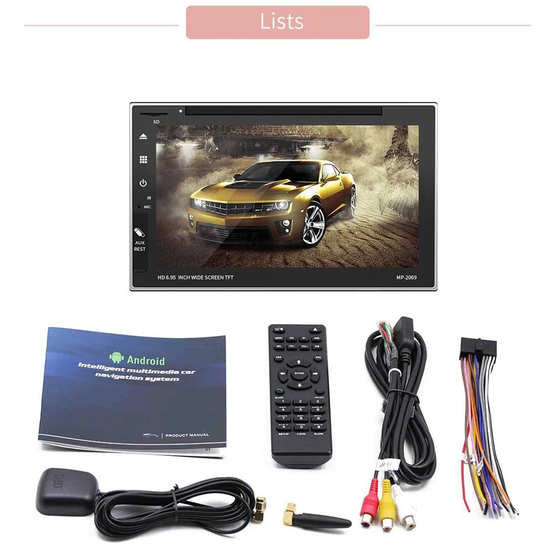 Excellent Auto Parts 7 Inch Car Navigation TFT Bluetooth MP5/ No Key Player GPS Navigation Integrated Machine Priority Player Display 5