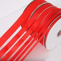 Grosgrain Satin Ribbon for Decorative Crafts and Gift Wrapping - 5 - Yard Roll (Red)
