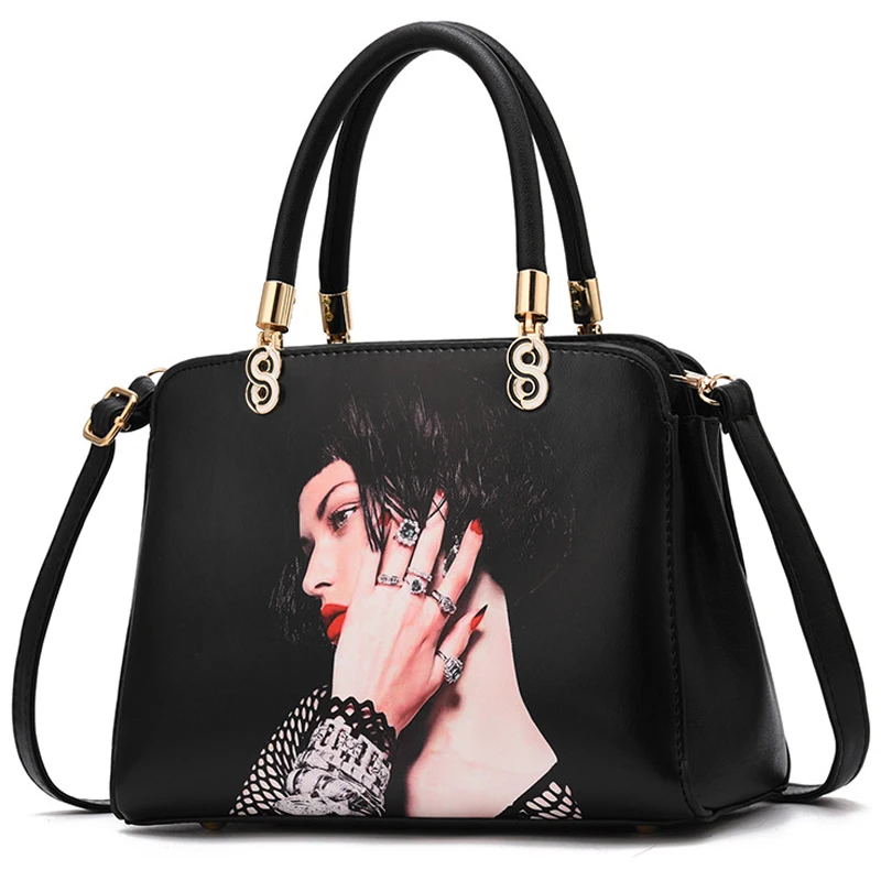 

Vintage European Style Women Handbags Printed Ladies Handbag Top-Handle Shoulder Bag for Women Crossbody Bag Women's Casual Tote