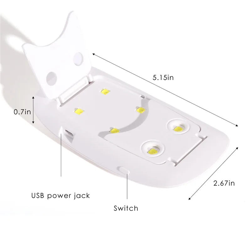 SUNUV SUNmini 6 Вт Сушилка для ногтей УФ-светодиодный светильник портативный usb-кабель для основного подарка Установка таймера для домашнего использования, Гель-лак для ногтей сушилка Инструменты