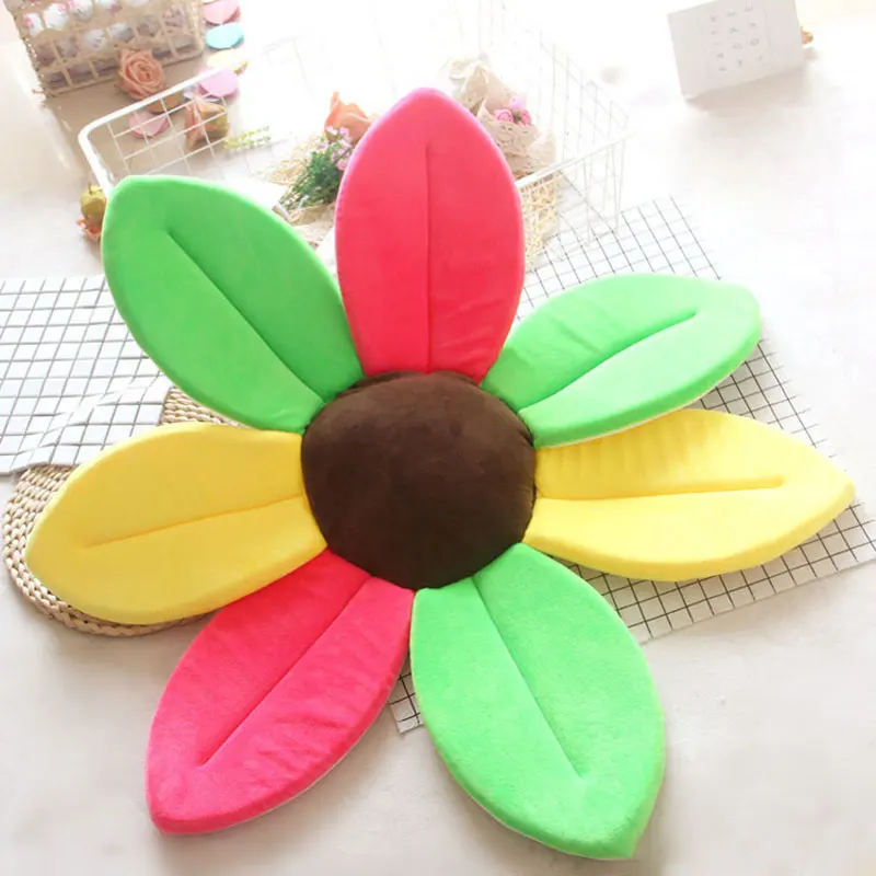 YunNasi Baby Flower Mat Bath Toddler Bathtub Soft Cushion Kids Playing Pad Shower Anti-Slip Sponge Chair Infant Toys | Игрушки и хобби