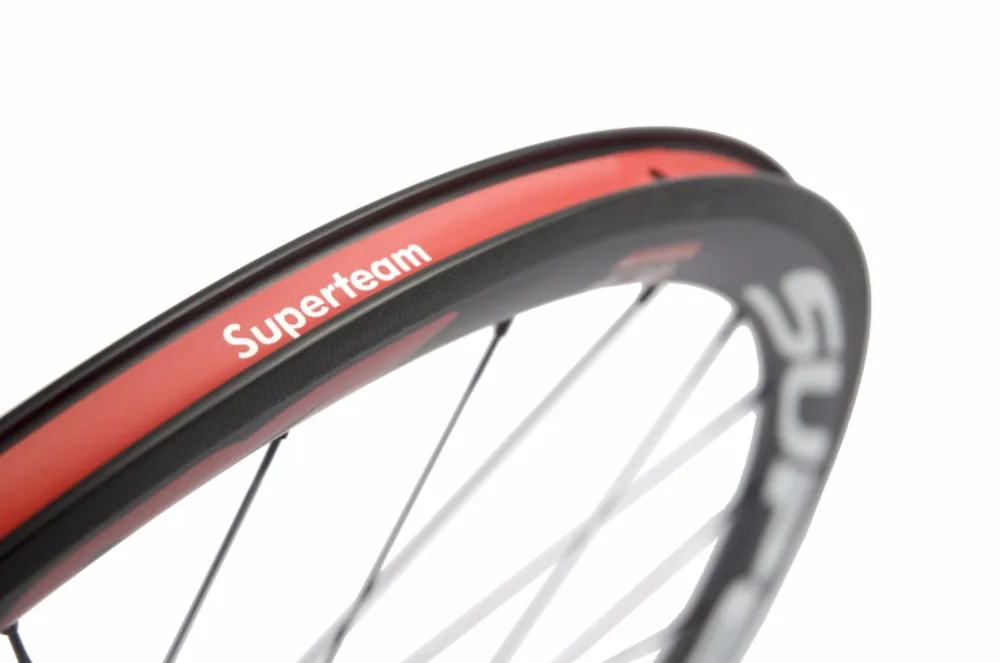 Cheap SUPERTEAM 700C Full Carbon Road Wheelset 38mm Clincher Carbon Wheels China R13 Racing Bicycle Wheel 8