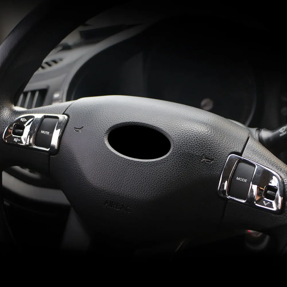 Хромированные наклейки на рулевое колесо Carmilla из АБС пластика для KIA Sportage R 2012 2013