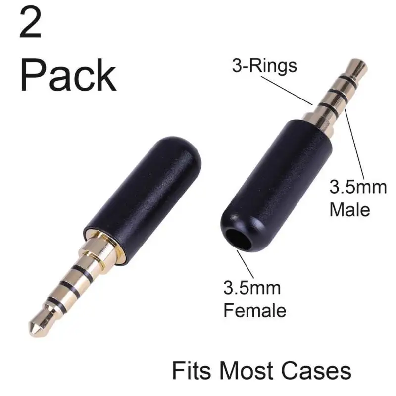 3.5mm Plug Audio Jack 4Pole Gold plated Earphone Adapter For DIY Stereo