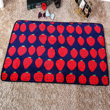

100 x 70 cm Cute Warm Pet Bed Mat Cover Strawberry Printed Towel Cat Dog Fleece Soft Blanket For Small Medium Large Puppy Dogs