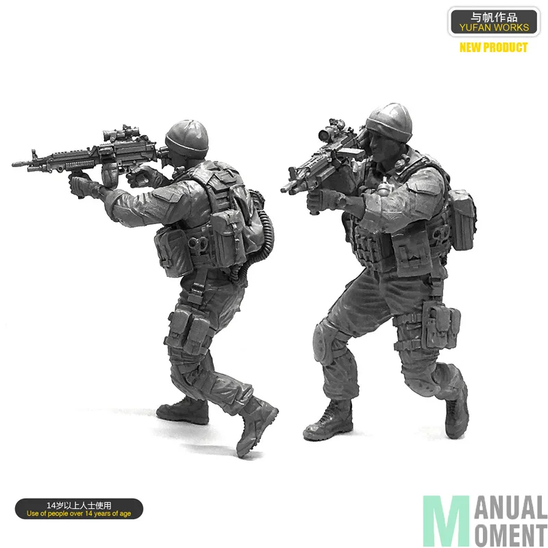 

High Guality Miniature 1/35 US Navy Seal Commando Battle Status Individual Soldier Resin Model Figure Kit LOO-27
