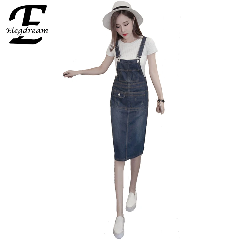 Wholesale Elegdream 2017 Summer Style Loose Strap Jeans Dress Preppy Style Suspender Denim Sundress Denim Overall Dress Plus Size S XXXXXL Buy Cheap Elegdream 2017 Summer Style Loose Strap Jeans Dress Preppy Style Suspender Denim Sundress Denim Overall Dress Plus Size S XXXXXL