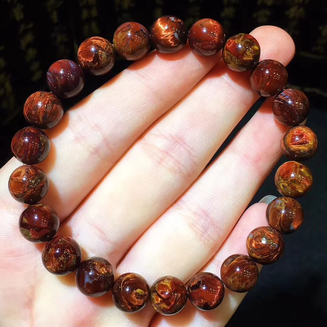

100% 9mm Natural Namibia Pietersite Blue Yellow Beads Gemstone Round Bead Bracelets Man Women Drop Shipping B13779