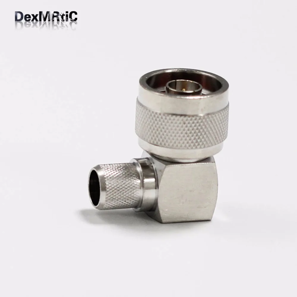 

1pc N male plug RF Coax Connector Crimp RG8,RG213,LMR400 Cable Right Angle Nickelplated NEW wholesale