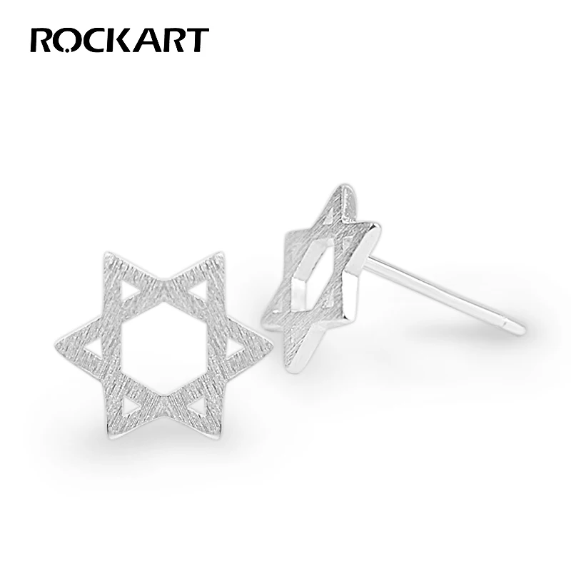 Серьги гвоздики в виде звезды Давида из серебра 925 пробы|star stud earrings|star silver earringsstar