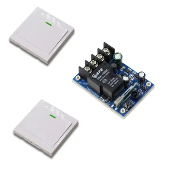 

DC 12-48V Ceiling Lamp Ceiling Lights LED Bulb Wireless Remote Control Switch 1CH Relay Receiver + 2Pcs Wall Pannel Transmitter