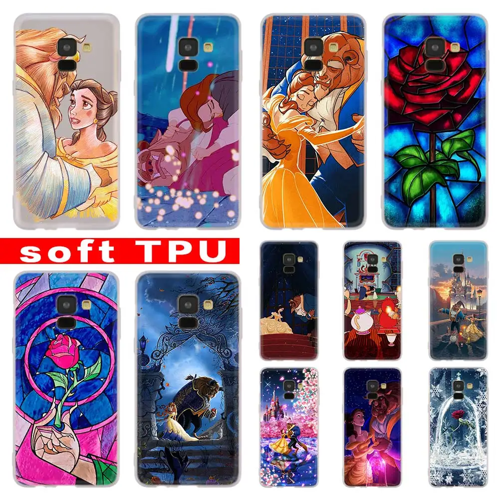 

Beauty and The Beast Rose For Samsung Galaxy A10/A30/A40/A50/A70 A9 A8 A6 a7 2018 A3 A5 2017 2016 TPU Case Cover Soft