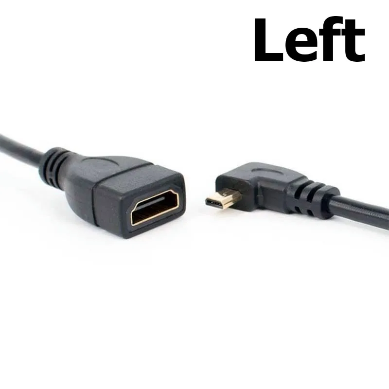 Позолоченный встраиваемый HDMI гнездо до 90 градусов угловой микро штекер Адаптер