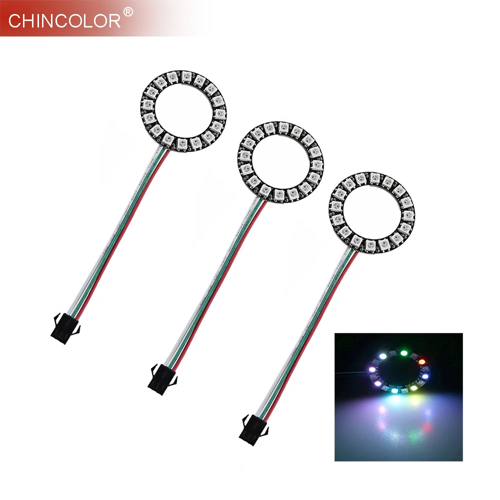 WS2812B DC5V 5050 RGB адресуемые модули полноцветные 16 светодиодных бит пиксельное кольцо
