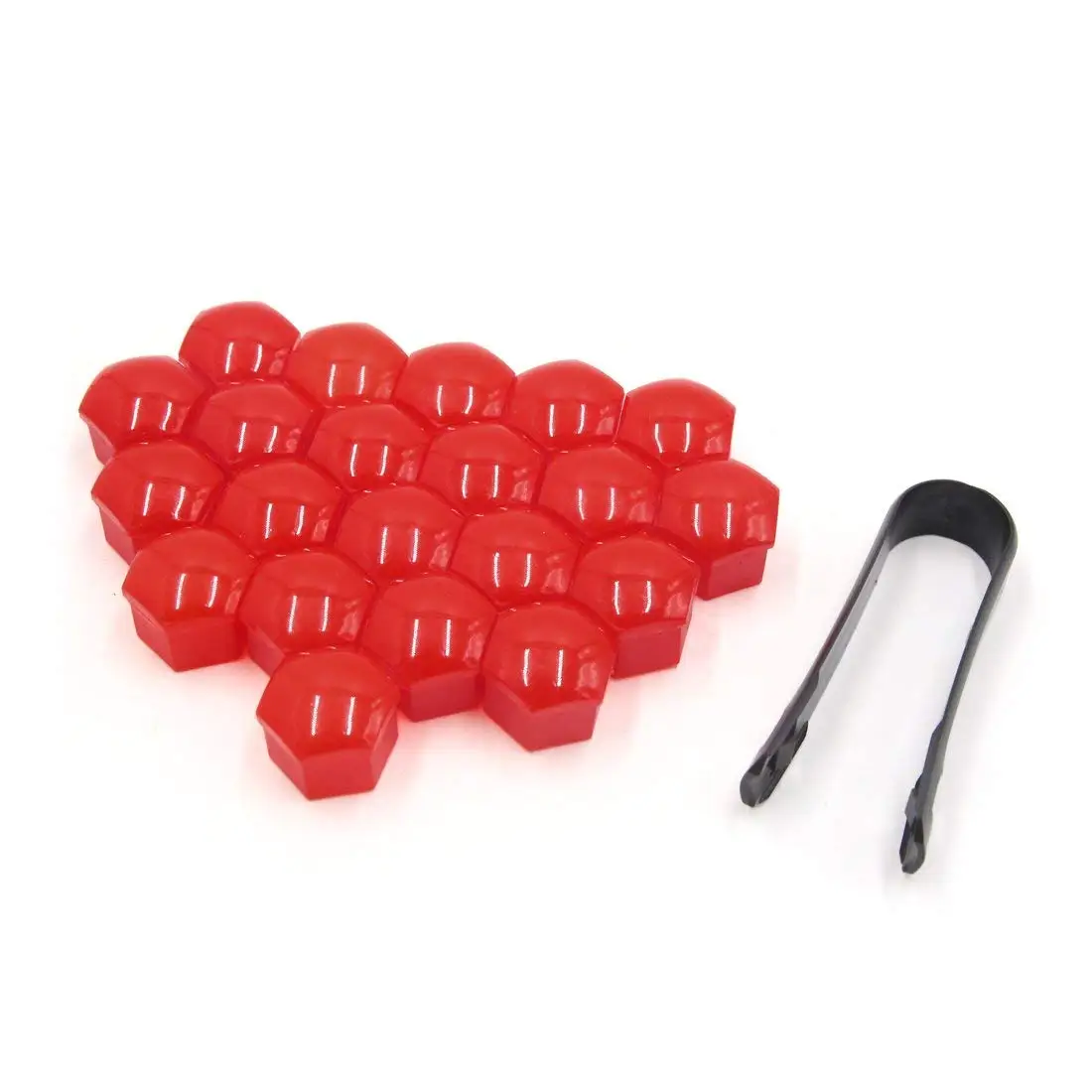 uxcell 20Pcs Red Plastic Car Wheel Nut Lug Hub Covers Screw Dust Caps