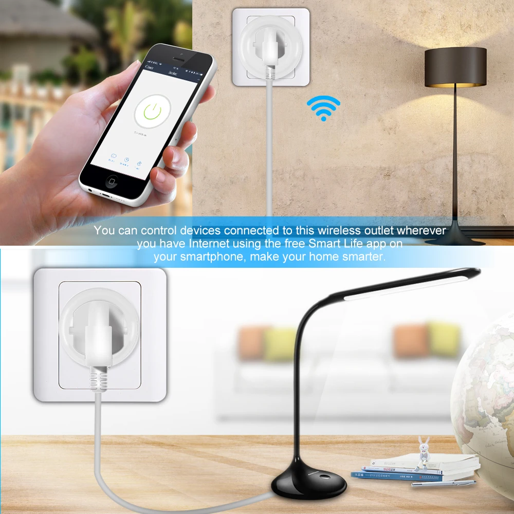 Мини Смарт Wi-Fi розетка дистанционное управление с помощью смартфона Функция синхронизации Голосовое управление для Amazon Alexa и для Google Home IFTTT
