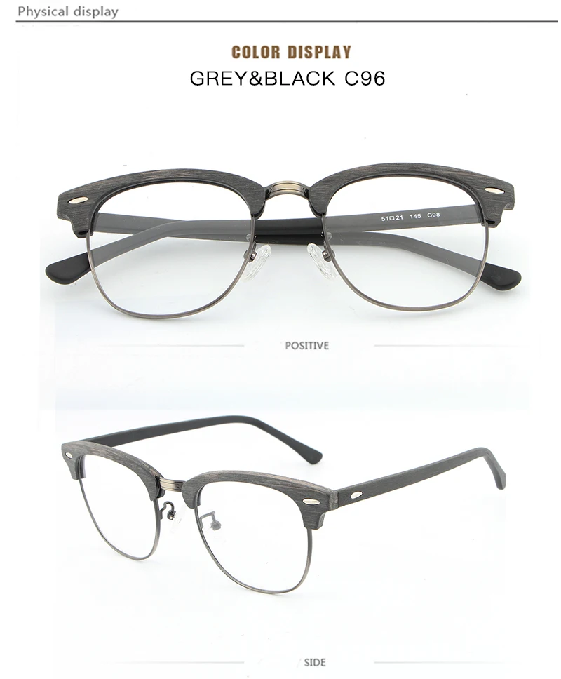 HDCRAFTER, кошачий глаз, винтажные оптические очки, оправа, половинная оправа, деревянные очки de grau, оправа для очков
