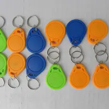 No 3: 100 шт./лот 13,56 МГц RFID IC ключевые метки брелоки жетон NFC тег брелок для Arduino(синий, красный, желтый