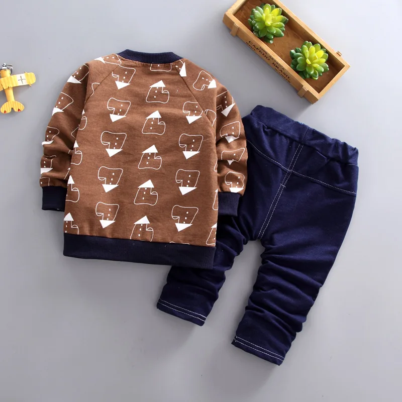 BibiCola 2018 kids boys fashion clothing sets spring autumn zipper jacket + shirts+jean pants children baby clothes fashion suit