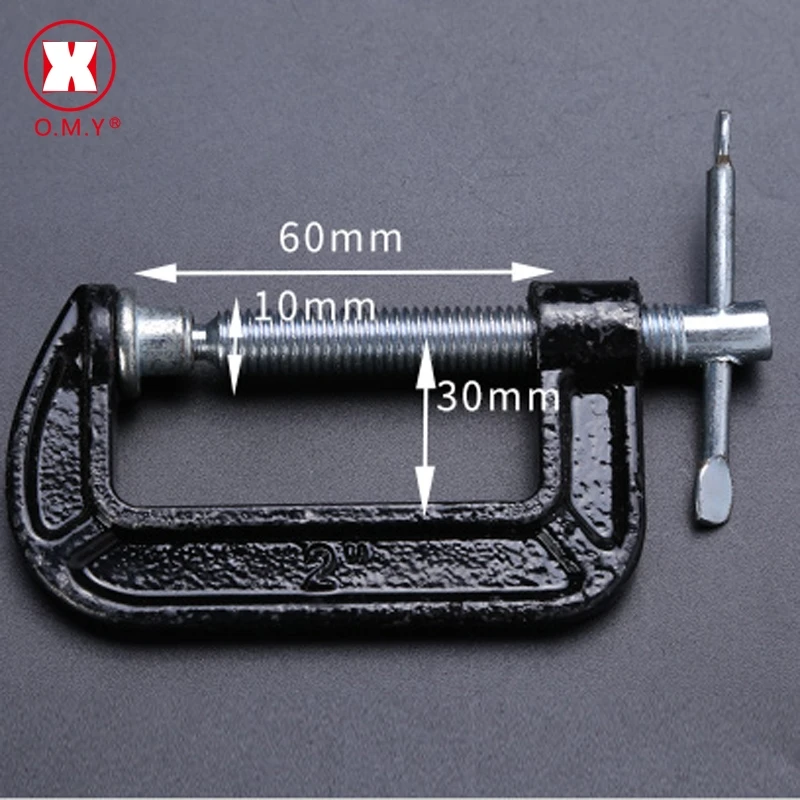

Adjust Heavy Duty G Clamp 2 Inch Soft Jaw Pads 50mm Iron Black For Woodwork Metal Clamping Fixing Plywood Hardware Tools Clamp