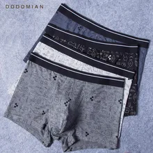 DO MIAN шорты-боксеры из модала Мужское нижнее белье u-образная выпуклая сумка мужские трусы с принтом сексуальные трусы Cueca трусы 4 шт./лот размера плюс