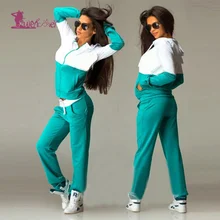 Lurehooker женские спортивные костюмы, сексуальный спортивный костюм, комплект из 2 предметов, однотонная Лоскутная Одежда для йоги, фитнес-костюм, одежда для тренажерного зала, наборы для бега