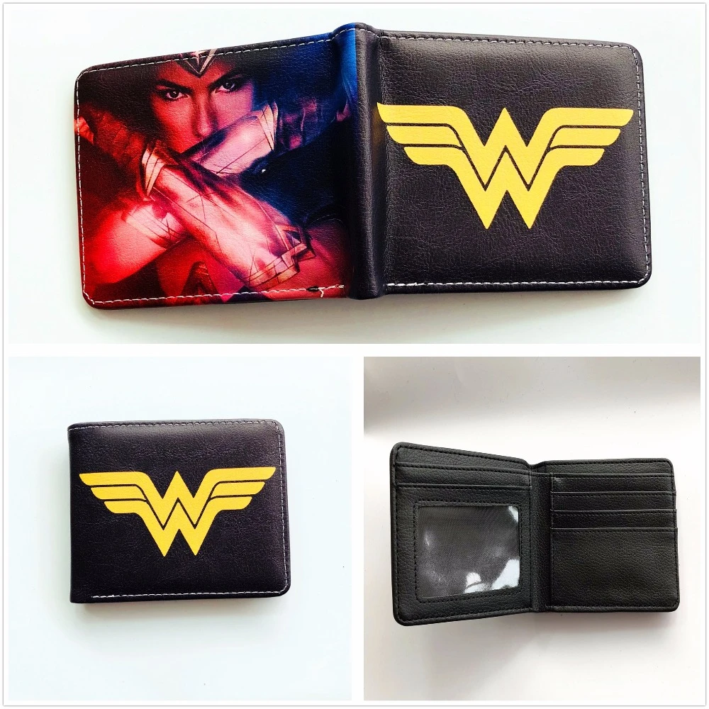 Dc Comics Wonder Woman Wallet Women Men Wallet Bifold Id Credit Card Holder Wallet Leather Pu Cool Short Purse W868j Wallets Aliexpress