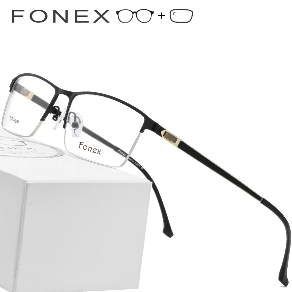 Titan Platz Männer Halb Legierung Myopie Ultraleicht Marke Designer Brillen Gläser 2019 Eyewear Rahmen Optische Männlichen w8wqTrax